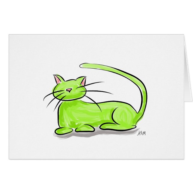 Grüne Katze (Vorderseite (Horizontal))