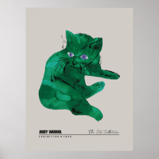 Grüne Katze Poster