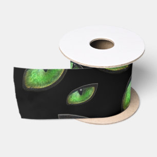 Grüne Katzen Augen, Satinband