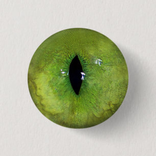 Grüne Katzenauge Button