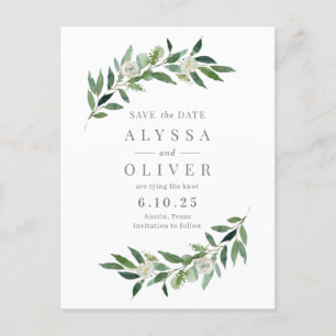 Grüne Kein Foto Save the Date Postkarte