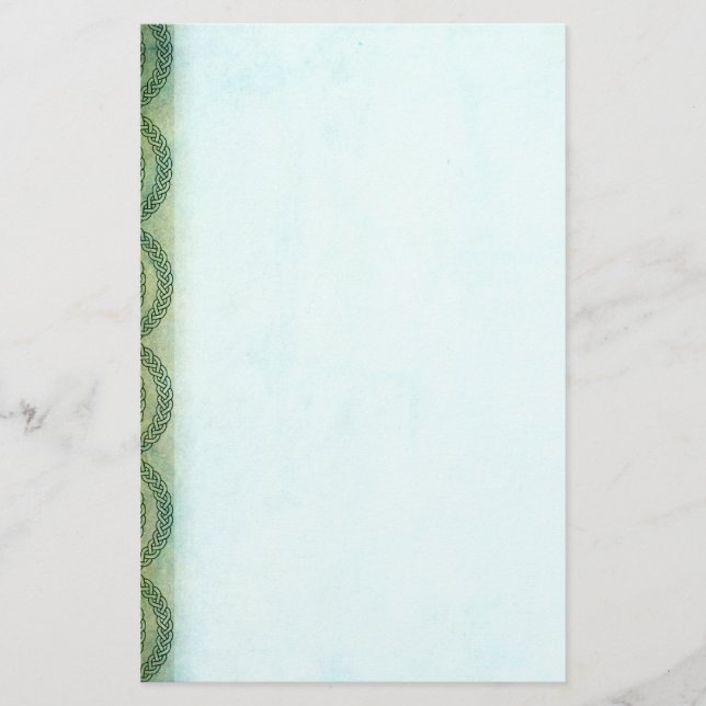 Grüne keltische Knoten Briefpapier (Vorderseite)