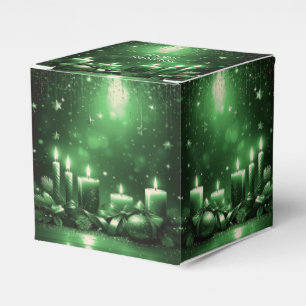 Grüne Kerzen Weihnachtsgeschenkbox Geschenkschachtel
