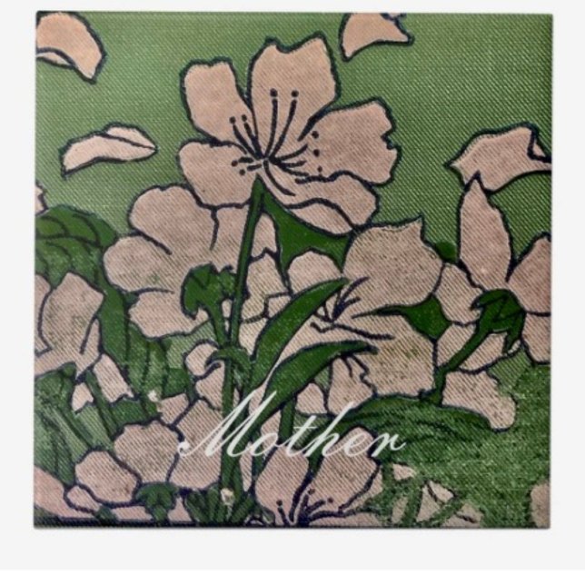 Grüne Kirschblüte Fliese (Von Creator hochgeladen)