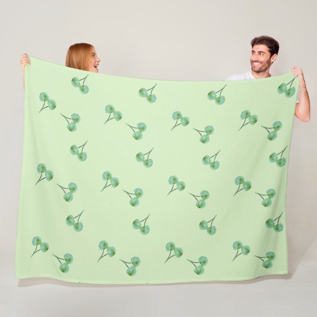 Grüne Kirsche Fleecedecke (Beispiel)