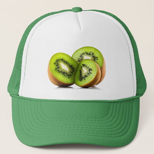 Grüne Kiwi Truckerkappe (Vorderseite)