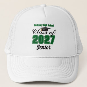 Grüne Klasse 2027 Senior Custom High School Truckerkappe
