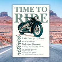 Grüne klassische Motorradfahrt - Schnelle Ruhestan