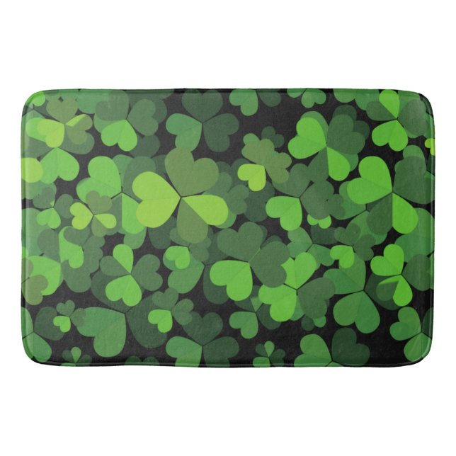 Grüne Klee, Glücksklamotten, St. Patrick's Day Badematte (Vorderseite)