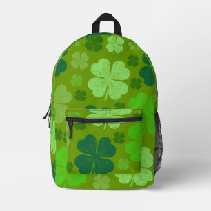 Grüne Klee, Glücksklamotten, St. Patrick's Day Bedruckter Rucksack