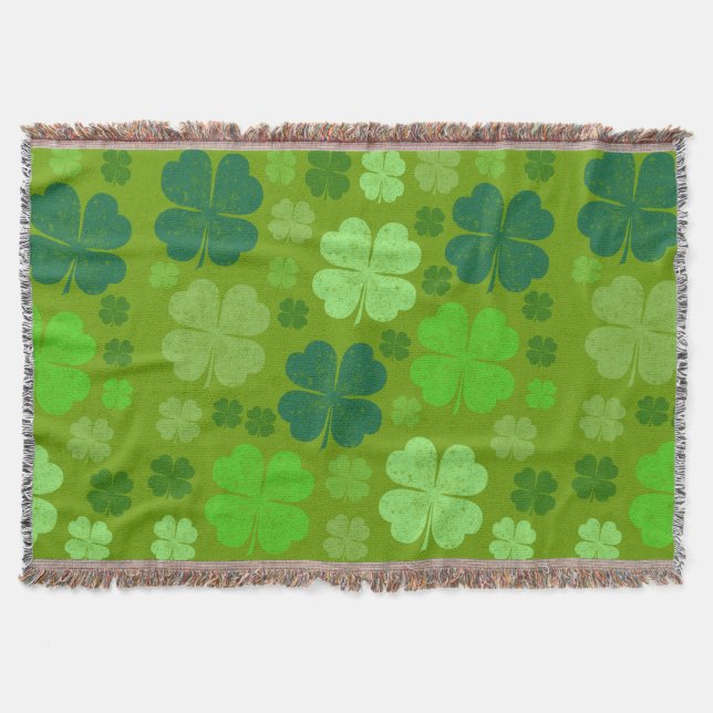 Grüne Klee, Glücksklamotten, St. Patrick's Day Decke (Vorderseite)