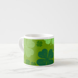 Grüne Klee, Glücksklamotten, St. Patrick's Day Espressotasse