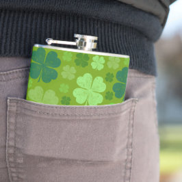 Grüne Klee, Glücksklamotten, St. Patrick's Day Flachmann