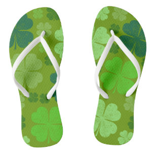 Grüne Klee, Glücksklamotten, St. Patrick's Day Flip Flops