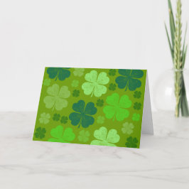 Grüne Klee, Glücksklamotten, St. Patrick's Day Karte