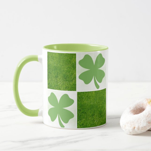 Grüne Klee Tasse (Mit Donut)