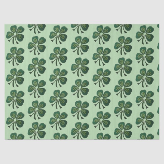 Grüne Kleeblatt 2025 Seidenpapier (Vorderseite)