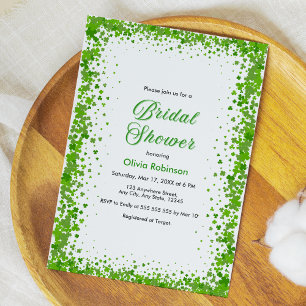 Grüne Kleeblatt St. Patrick's Day Irische Hochzeit Einladung