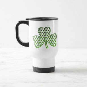 Grüne Kleeblatt-Tasse Reisebecher