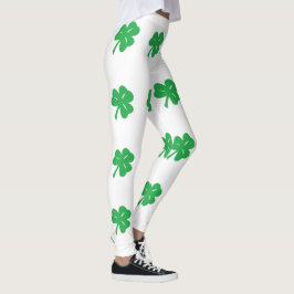 Grüne Kleeblatte Leggings