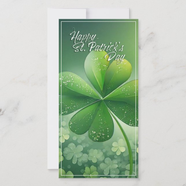 Grüne Kleeblätter Happy St. Patrick's Day (7) c (Vorderseite)