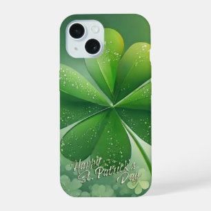 Grüne Kleeblätter Happy St. Patrick's Day (7) c iPhone 15 Hülle