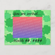Grüne Kleeblätter Hochzeiten Foto Einladungen Post