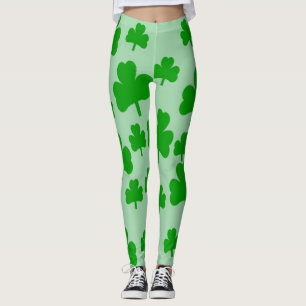 Grüne Kleeblätter Leggings