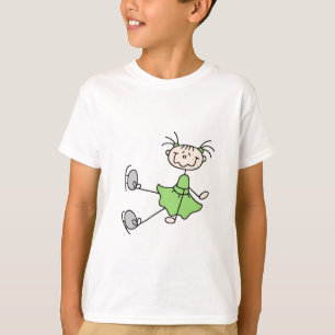 Grüne Kleid Figur Eisläufer T-Shirts und Geschenke
