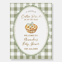 Grüne kleine Süße-Pie-Baby-Party-Willkommen