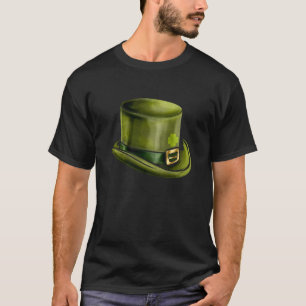 Grüne Kobolder Hutzylinder Kleeblatt auf St Patr T-Shirt