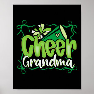 Grüne Kokette Pom-Poms-Schleife Cheer Oma G-ma Che Poster