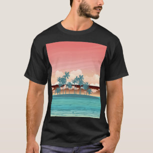 Grüne Kokosinsel: Sonnenuntergang. T-Shirt
