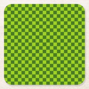 Grüne Kombination Classic Checkerboard von STaylor Rechteckiger Pappuntersetzer