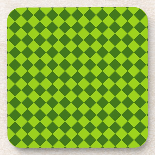 Grüne Kombination Diamantmuster von STaylor Getränkeuntersetzer (Vorderseite)