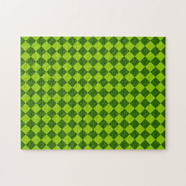 Grüne Kombination Diamantmuster von STaylor Puzzle (Horizontal)