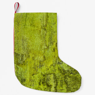 Grüne Konkrete, Kunst, Wohngestaltung, Hintergrund Kleiner Weihnachtsstrumpf