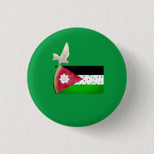 Grüne kostenlose Palästina-Wassermelonen-Designs Button