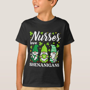 Grüne Krankenschwester St. Patricks Day Arbeitskle T-Shirt