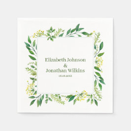 Grüne Kräuter Hochzeit Serviette