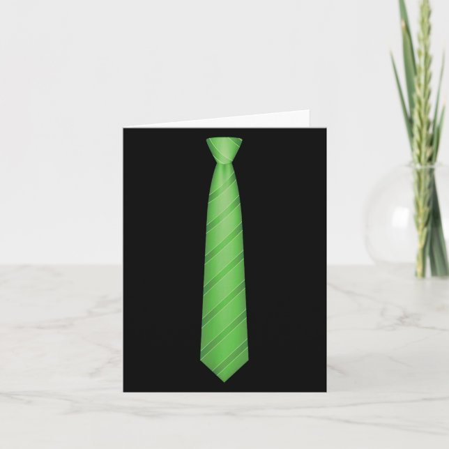 Grüne Krawatte, Necktie Funny Dress Graphic Karte (Vorderseite)