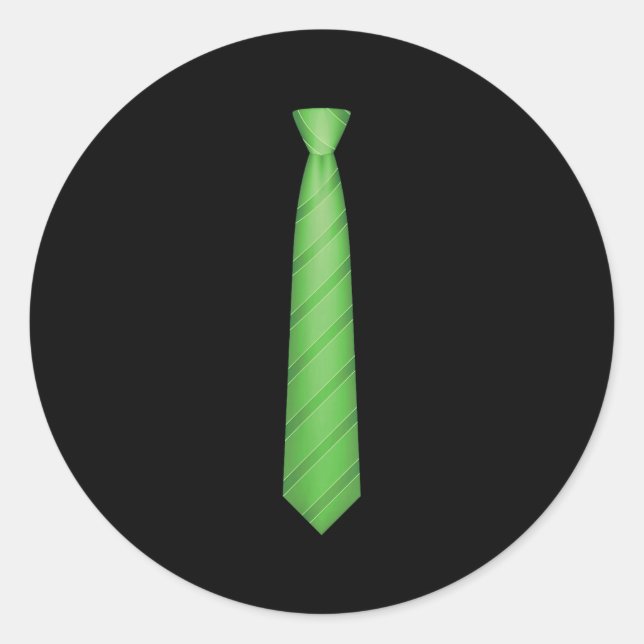 Grüne Krawatte, Necktie Funny Dress Graphic Runder Aufkleber (Vorderseite)