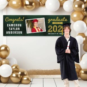 Grüne Kreidetafel-Skizze 2026 Gratulation Foto-Abs Banner