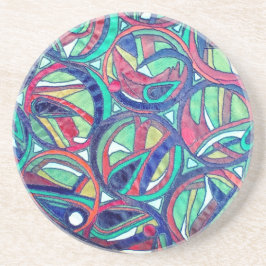 Grüne Kreise Getränkeuntersetzer