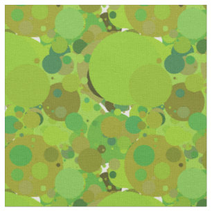 Grüne Kreise Polka Punkte Geometrisches Muster Stoff