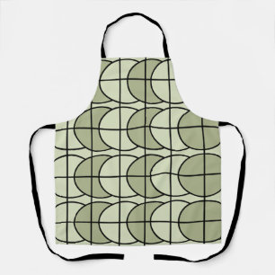 Grüne Kreise Streifen geometrisch Schürze