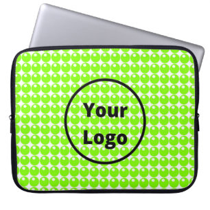 Grüne Kreisel weiß Laptopschutzhülle