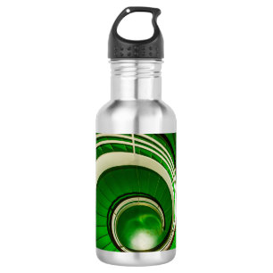 Grüne kreisförmige Treppe Edelstahlflasche