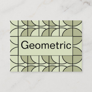 Grüne Kreismuster-Streifen Geometrisch Visitenkarte