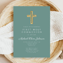 Grüne Kreuz Religiöse Junge Erste Kommune